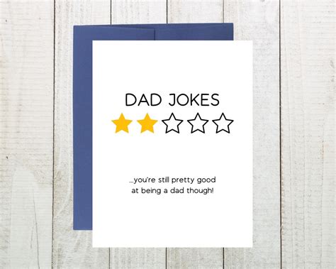 Dad Jokes Card Funny Fathers Day Card Happy Fathers Day - Etsy