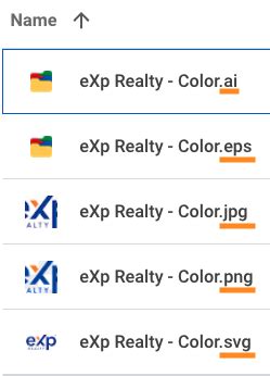 Downloading the eXp Realty Logo