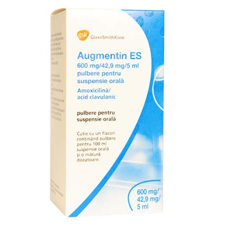 Augmentin (R) ES 600mg/42,9mg/5ml, 1 flacon de 100ml | Catena | Preturi ...