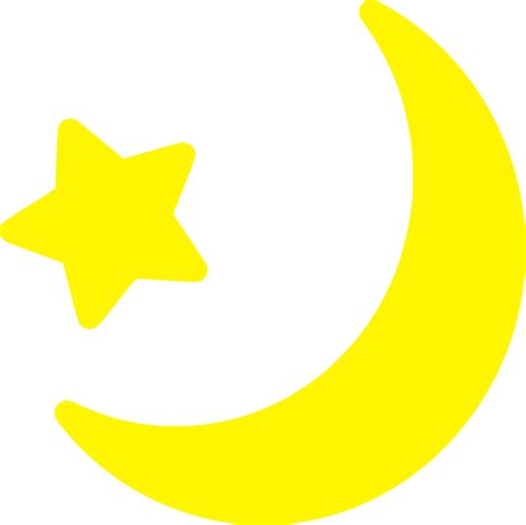 Yellow Moon And Star icon | Yellow moon, Clip art, Free clipart images