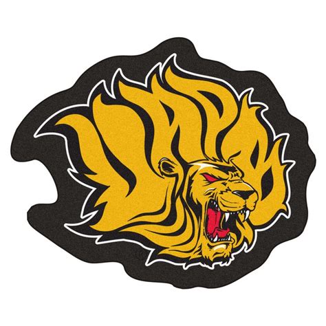 NCAA University of Arkansas at Pine Bluff Golden Lions Mascot Novelty Logo Shaped Area Rug ...