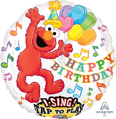 Buy Sing-A-Tune Elmo Birthday balloons for only 7.22 USD by Anagram ...