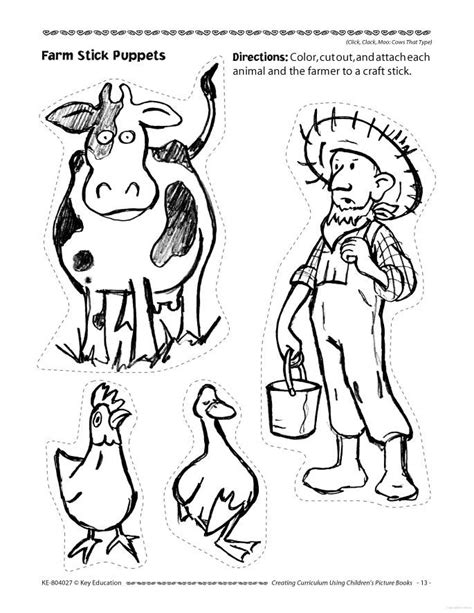 an image of farm stickers with animals and farmer's hats on them ...