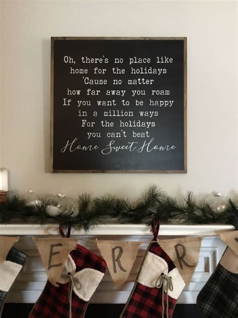 HOME For The HOLIDAYS 2'X2' Christmas song lyrics