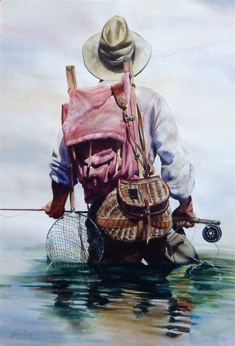 Original Watercolor Paintings – Fly Fishing Cowboy Art - Nelson Boren ...