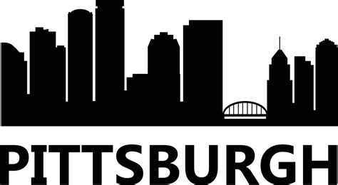 Pittsburgh skyline on white background. Pittsburgh city. Pennsylvania ...