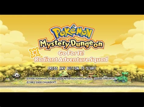 Pokemon Mystery Dungeon: Adventure Squad Series Wii Translations - ROM ...