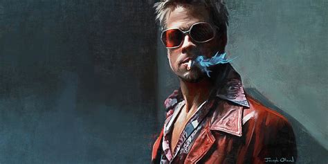 Tyler Durden Smokes - Fight Club Painting by Joseph Oland - Pixels