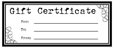 Make Gift Certificates with Printable Homemade Gift Certificates and Ideas