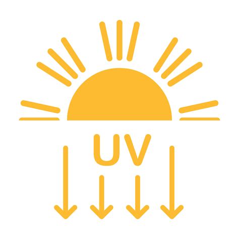 UV radiation icon vector solar ultraviolet light symbol for graphic ...