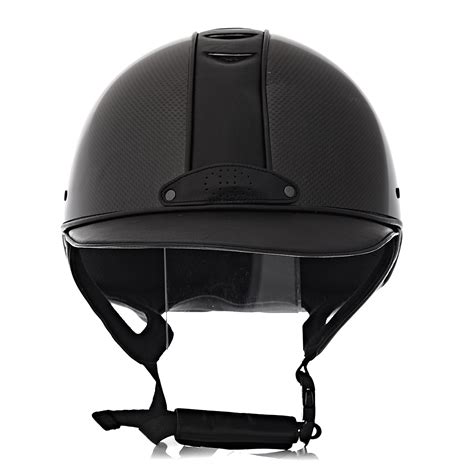 HERMES Carbon Fiber Equestrian Riding Helmet 62 Black 492149 | FASHIONPHILE