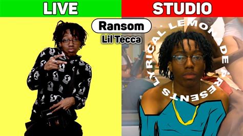 Lil Tecca - Ransom. LIVE vs STUDIO. - YouTube