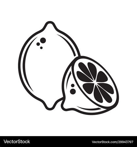 Lemon Clipart Black And White