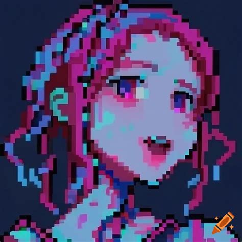 Pixel art anime on Craiyon