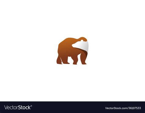 Bear logo symbol design Royalty Free Vector Image