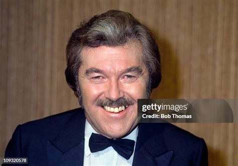 ITV Sports presenter Dickie Davies at a snooker tournament in London ...