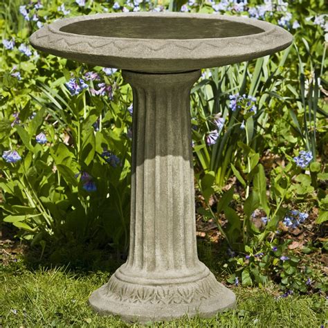 Cottage Garden Cast Stone Birdbath