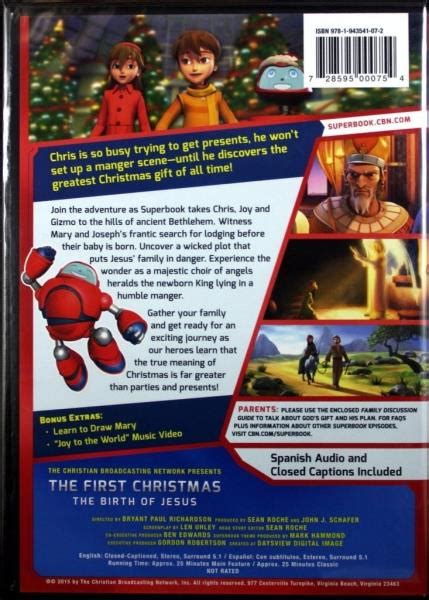 Superbook The First Christmas - The Birth of Jesus - Chris, Joy, Gizmo NEW DVD