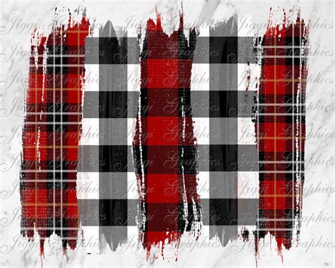 Red and Black Buffalo Plaid Background Sublimation, Buffalo Plaid Brush ...