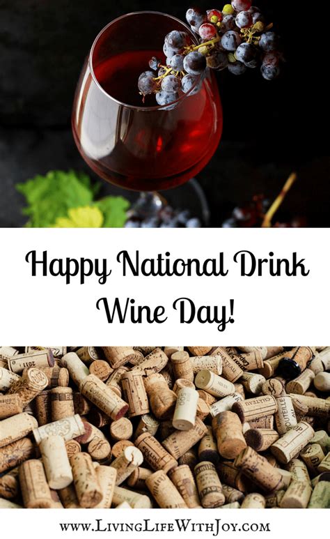 National Drink Wine Day - Living Life With Joy | National drink wine ...