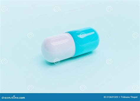 Blue and White Single Capsule Medication Stock Illustration ...