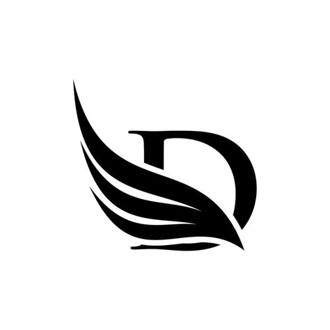 Initial Letter D Logo with Wings