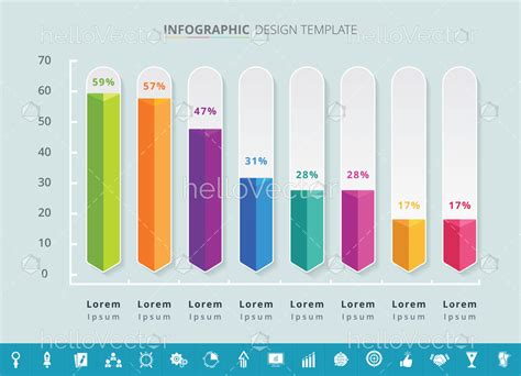 Bar chart infographic template design - Vector Illustration - Download ...