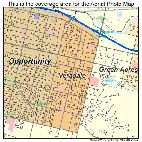 Aerial Photography Map of Veradale, WA Washington