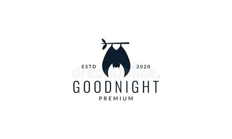 Animal Bat Silhouette Sleep Logo Vector Icon Illustration Design Stock Vector - Illustration of ...