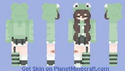 Anime cute frog girl skin Minecraft Skin