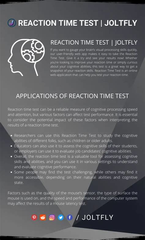 Reaction Time Test - Joltfly