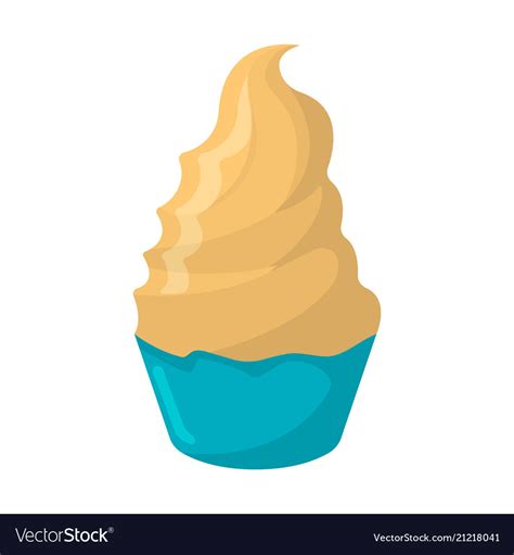 Ice cream cartoon icon summer sundae logo Vector Image