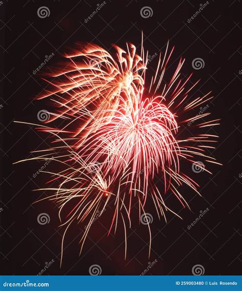 Fireworks Light at Sky at Night Stock Photo - Image of circle, dazzling: 259003480