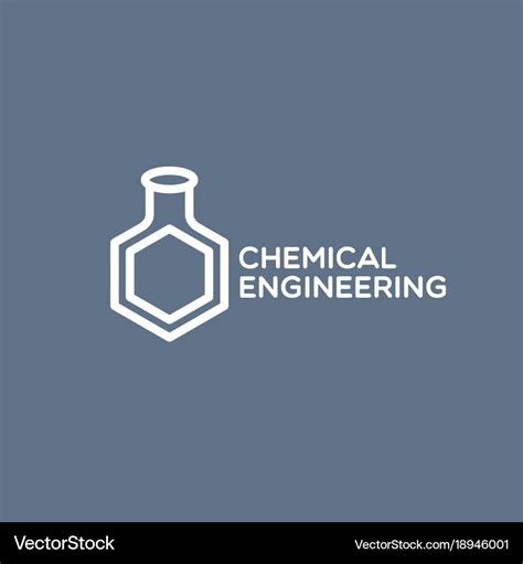 Chemical engineering logo Royalty Free Vector Image