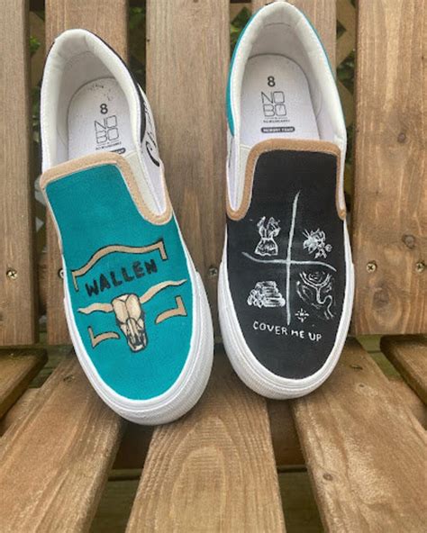 Custom Morgan Wallen Slip-on Hand Painted Canvas Shoes | Etsy