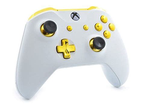 White/Gold Xbox One S UNMODDED Custom Controller Unique Design with 3.5 jack * Click the image ...