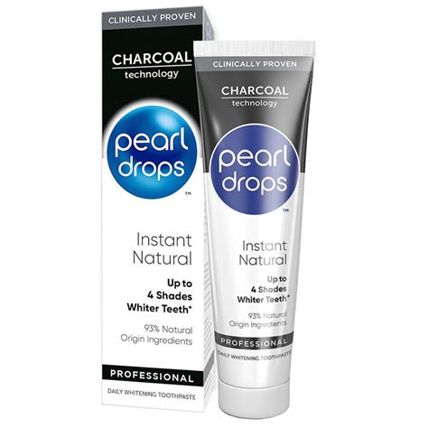 Tooth Paste Pearl Drops Instant Natural White White with Charcoal - eBag.bg