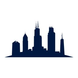 Chicago skyline silhouette - Vector download