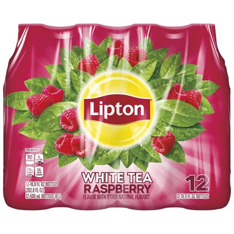 (12 Bottles) Lipton Iced Tea, Raspberry White Tea, 16.9 fl oz - Walmart.com - Walmart.com