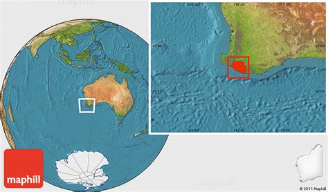 Satellite Location Map of Manjimup