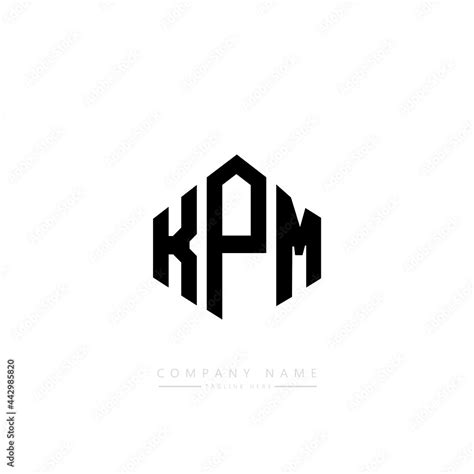 KPM letter logo design with polygon shape. KPM polygon logo monogram ...