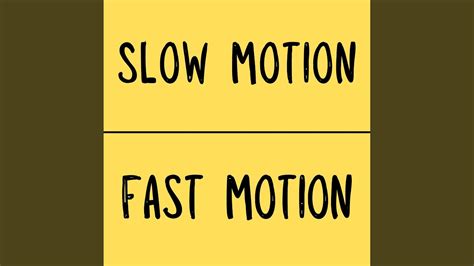 Slow Motion Fast Motion - YouTube