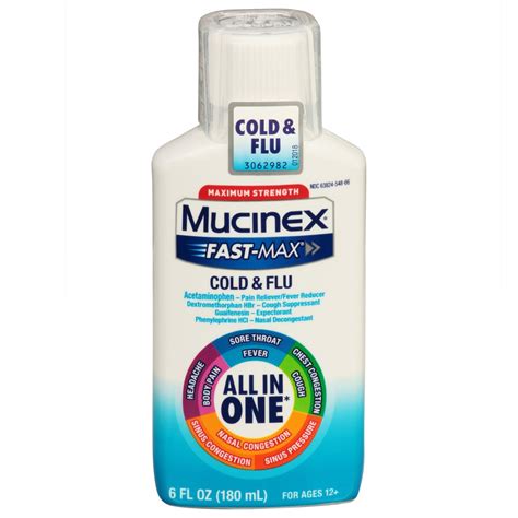 Mucinex Fast-Max Cold & Flu Liquid - Shop Cough, cold & flu at H-E-B