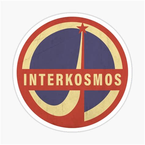 "Interkosmos soviet space logo" Sticker for Sale by AlienAardvark | Redbubble