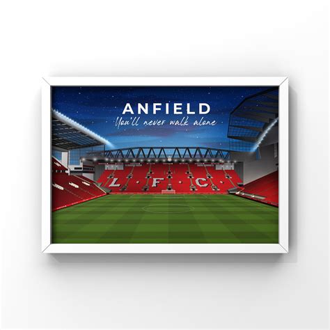 Liverpool fc poster This is anfield poster illustrated art | Etsy