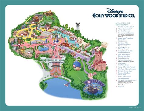 Map of Disney's Hollywood Studios