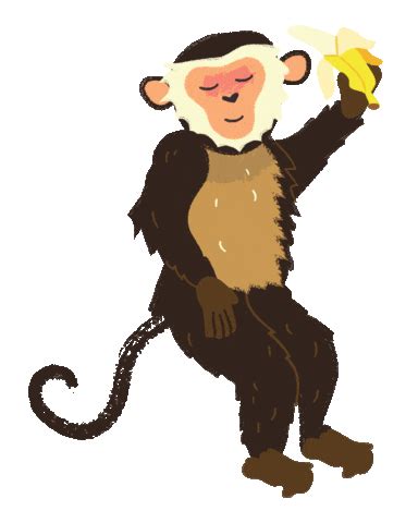 Monkey Banana Sticker for iOS & Android | GIPHY