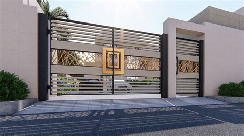 MODERN GATE DESIGN on Behance | House gate design, Modern main gate ...