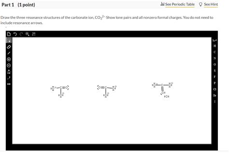 Solved Draw the three resonance structures of the carbonate | Chegg.com