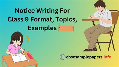 Notice Writing For Class 9 Format, Topics, Examples - CBSE Sample Papers